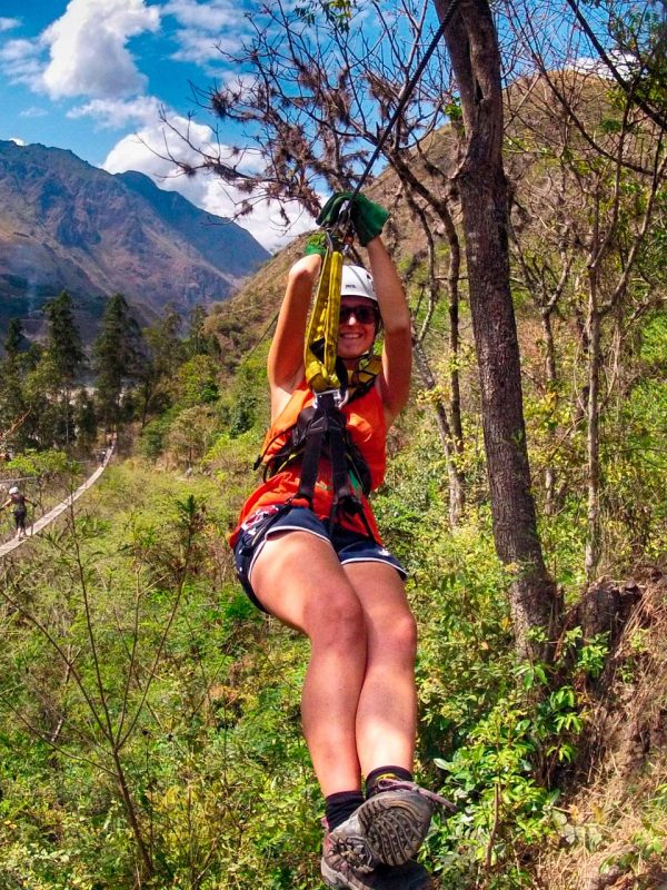 Inka Jungle Tour Wayna Picchu mountain peak overlooking the ancient ruins of Machu Picchu citadel in Cusco Peru
