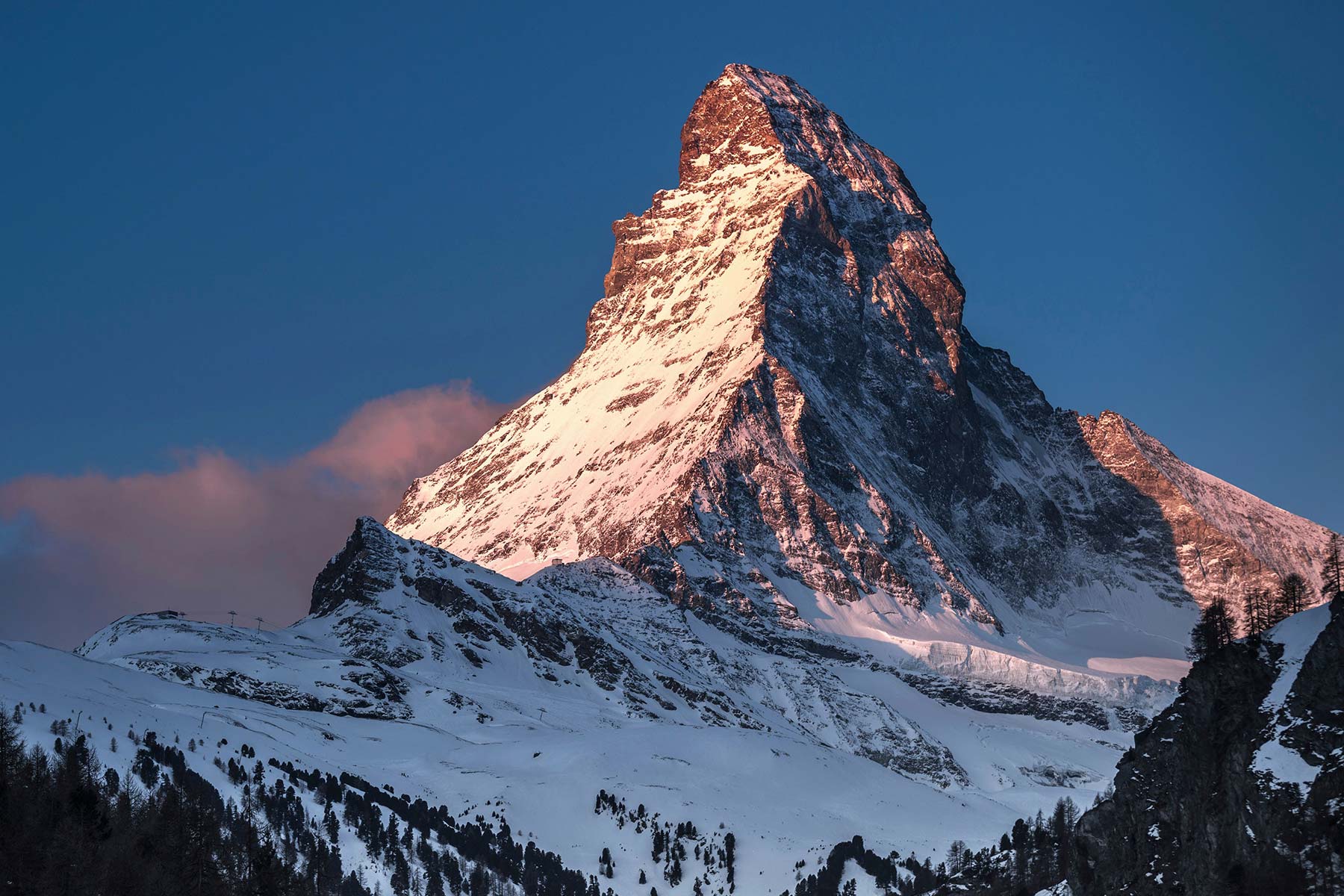 Matterhorn snow peak mountain