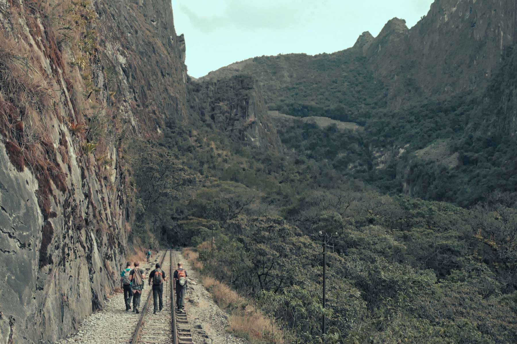 Caminata para llegar a Machu Picchu