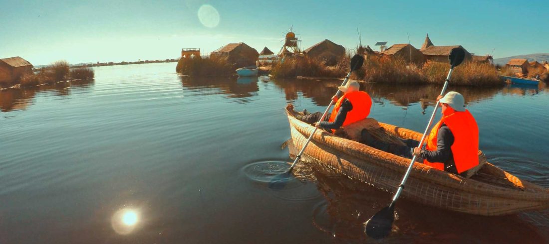 Navegando en el lago más alto del mundo