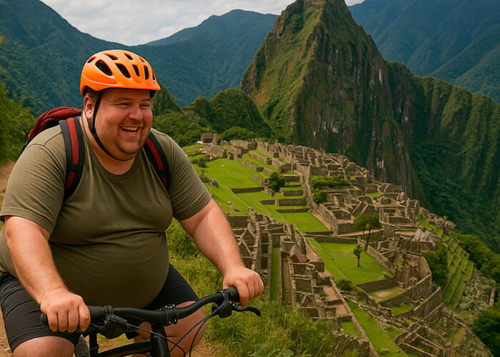tour para gorditos en cusco haciendo bicicleta rumbo a machu picchu