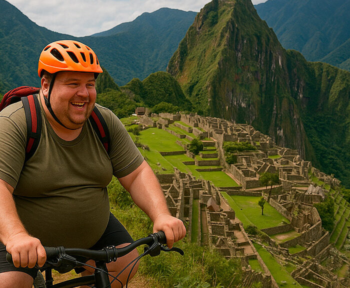 tour para gorditos en cusco haciendo bicicleta rumbo a machu picchu