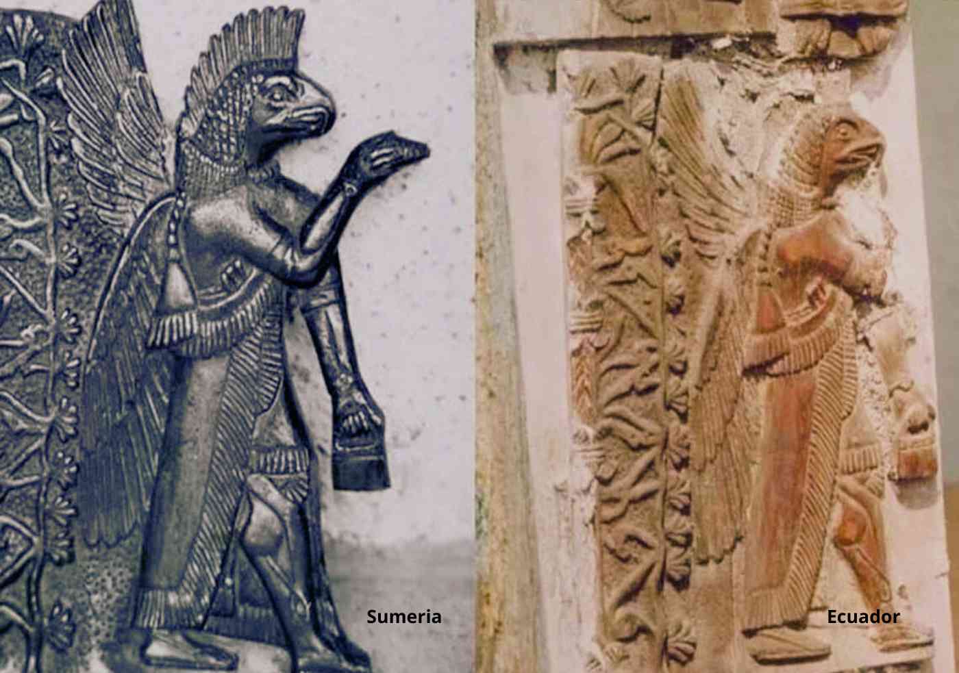 similitud estatua dios sumeria y ecuatoriana