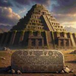 Representación de la fusión de la Arquitectura de Mesopotamia y los Andes, ilustrando la conexión de Sumeria en America