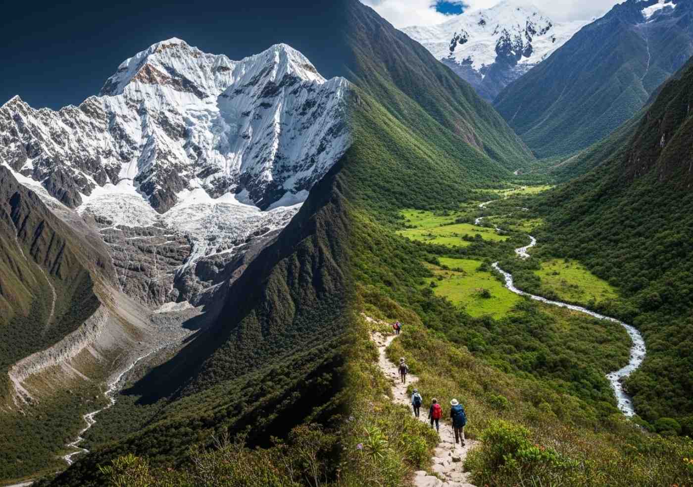Imponente paisaje del Salkantay Trek, una de las mejores alternativas si no se consigue un permiso del Camino Inca