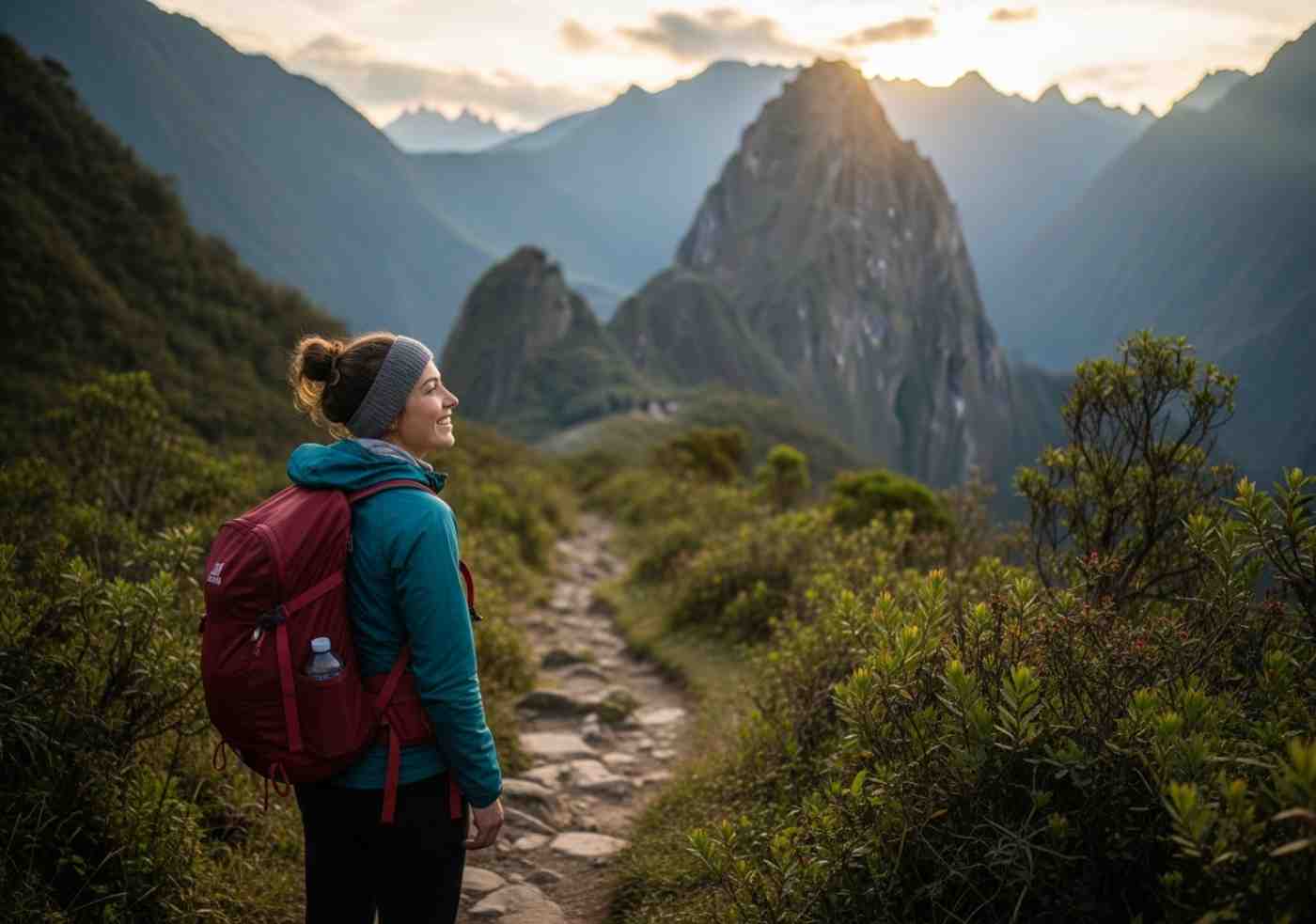 Un sendero de trekking en Salkantay con muy pocos excursionistas, representando la mejor época para el Salkantay Trek
