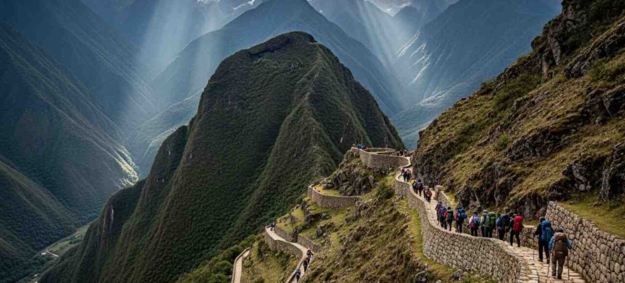 Un senderista reflexiona sobre la principal razón para no hacer el Camino Inca: la multitud de excursionistas visibles en el sendero andino
