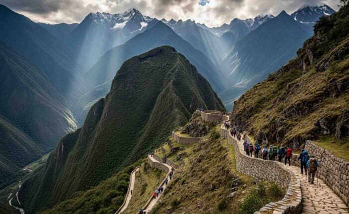 Un senderista reflexiona sobre la principal razón para no hacer el Camino Inca: la multitud de excursionistas visibles en el sendero andino