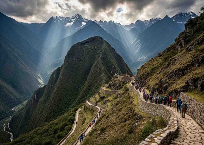 Un senderista reflexiona sobre la principal razón para no hacer el Camino Inca: la multitud de excursionistas visibles en el sendero andino